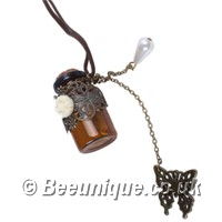 Wish Brown Bottle Necklace